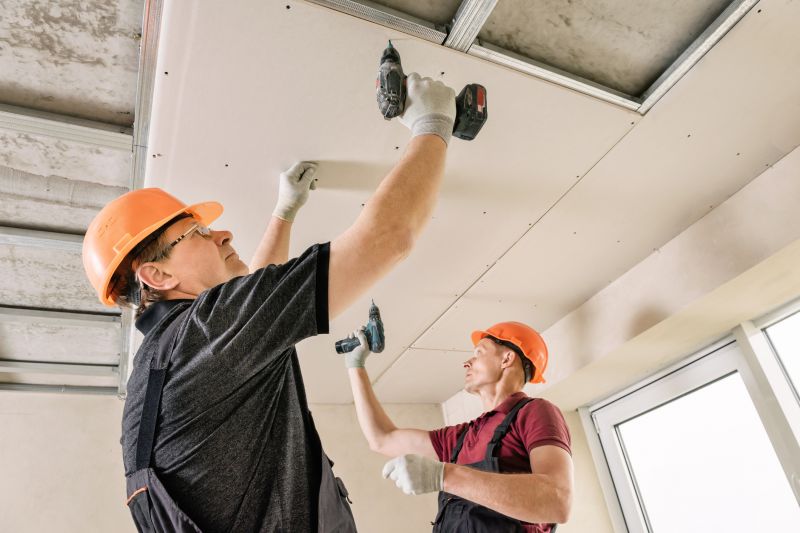 Ceiling Drywall Installation in Progress